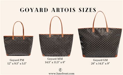 goyard gm and pm size difference|Goyard tote bag size comparison.